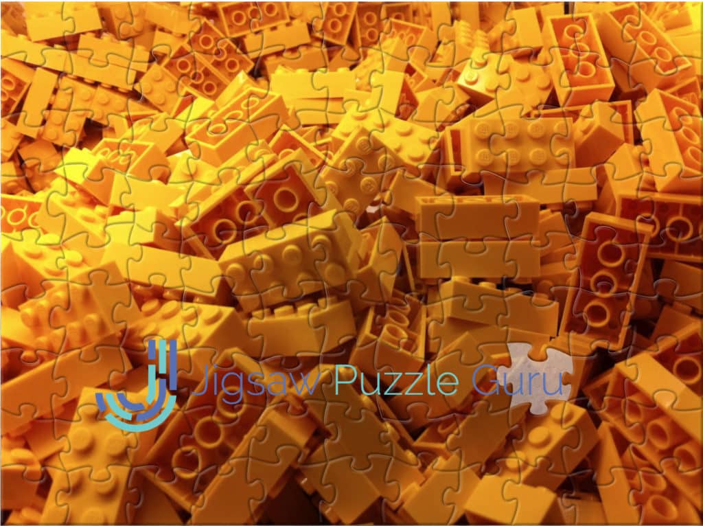 yellow lego block puzzle